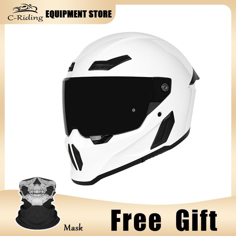 C-Riding Inverno Quente Cruising Mulheres e Homens Profissionais Chapéus de Segurança Retro Cruising Capacete Completo Certificado DOT Verão