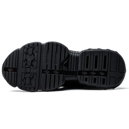 Sapatos de Segurança com Botão Rotativo Masculino Tênis com Bico de Aço e Amortecimento a Ar Sapatos de Trabalho Masculino Botas de Segurança Anti-Furos Calçados de Proteção