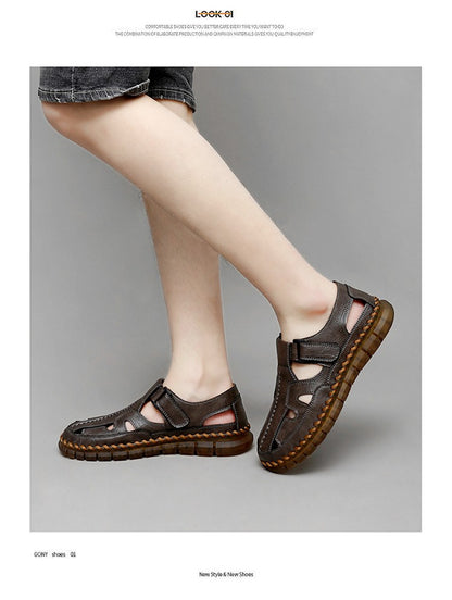 Handmade Men's Shoes Outdoor Shoe Men Casual Men Shoes Breathable Suede Leather Shoe Anti-Skid Walking Shoe Hot Sale Footwear