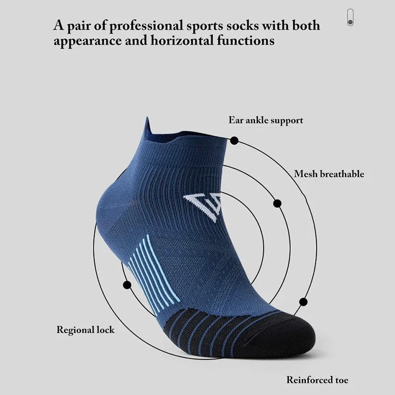 4pairs/Lot Woman Men's Socks Compression Breathable Basketball Sports Cycling Running Towel Socks High Elastic Tube Socks