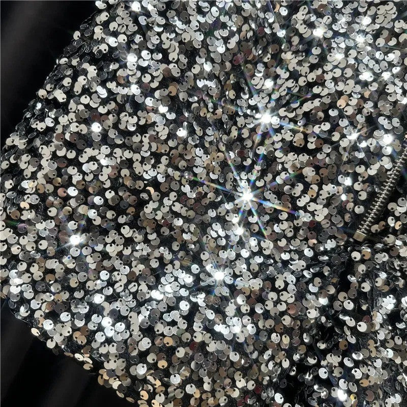 New Autumn Black Velvet Shorts Women Sequined Shiny Versatile Short Pants Clubwear Shorts Hot Pants High Street