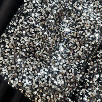 New Autumn Black Velvet Shorts Women Sequined Shiny Versatile Short Pants Clubwear Shorts Hot Pants High Street