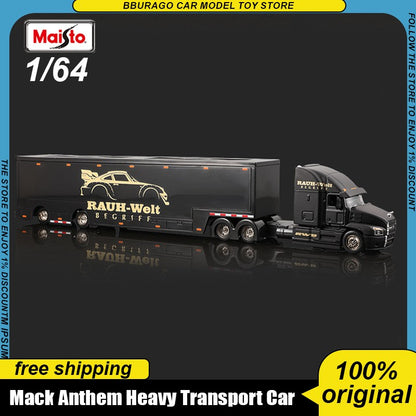 Em Estoque Maisto 1:64 Harley Davidson Mack Anthem Veículo de Transporte Pesado Contêiner Reboque Miniatura de Liga Fundida Brinquedo Carro