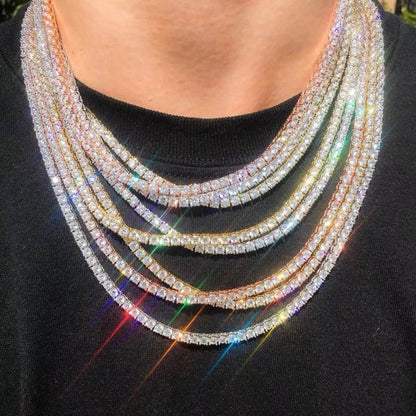 Colar de Tênis Hip Hop Bling Bling Joias de Festa para Homens Mulheres Concertos Festivais Presente Ideal para Fãs de Rapper e Criadores de Tendências