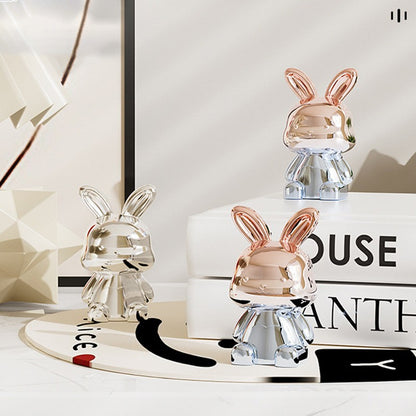 Electroplating Bunny Ornaments Cartoon Decorative Rabbit Figures
Office Car Desk Craft Creative Birthday Gift for Kid Room Decor