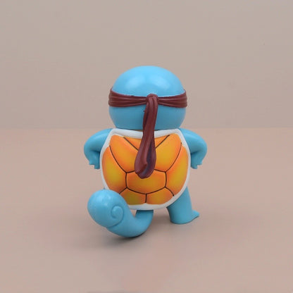 3 Estilos Boneco Pokémon 9cm Squirtle de Óculos de Sol Figura PVC Modelo Colecionável Pokémon Go Boneco de Ação Presente de Aniversário Infantil