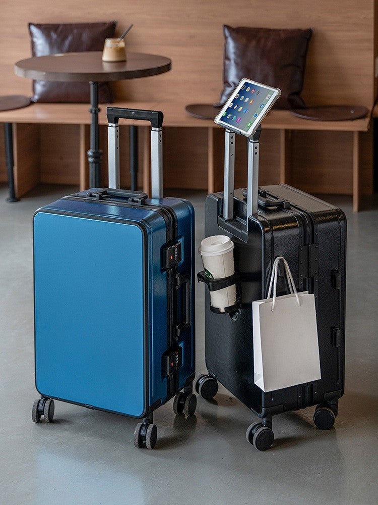 Nova Mala de Alta Qualidade 20" de Bordo para Viagem Trolley Bag Estrutura de Alumínio Atualizada com Trava Bagagem de Rodinhas Material ABS+PC