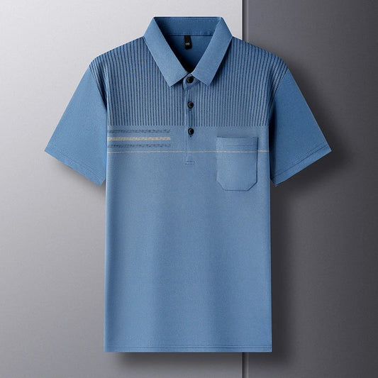 Men's Comfortable, Breathable, Fashion Versatile New Summer Cool True Pocket POLO Shirt Short Sleeve