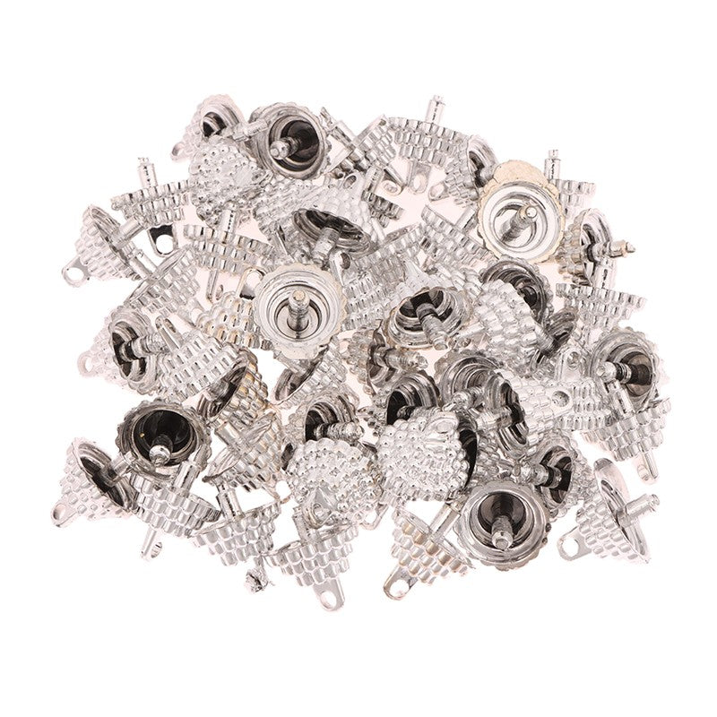 50/100pcs Creative Accessory Christmas Parts Pendant Set Balls Charms Pendants Caps Decoration Holder Sphere Stand Replacement