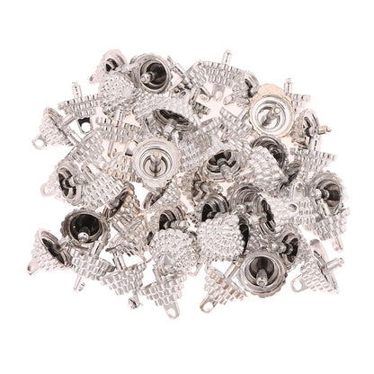 50/100pcs Creative Accessory Christmas Parts Pendant Set Balls Charms Pendants Caps Decoration Holder Sphere Stand Replacement