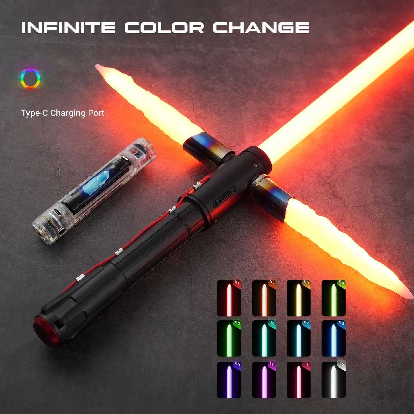 DAMIENSABER Kylo Ren SE Lightsaber Crossguard Lightsaber
