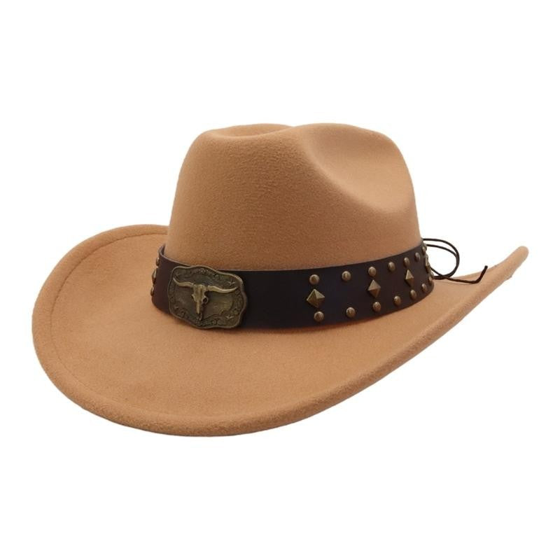 31BB Vintage Wide Brims Sun Hat Western Styles Lightweight Polyester Summer Outdoor Gears For Men Women Unisex