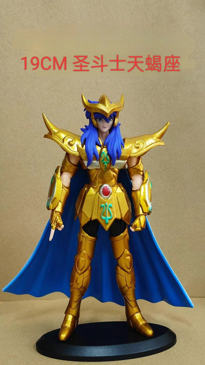 Anime Japonês Saint Seiya Figura Ikki de Fênix Hyoga Seiya Shiryu Boneco Colecionável em PVC Decoração 19cm