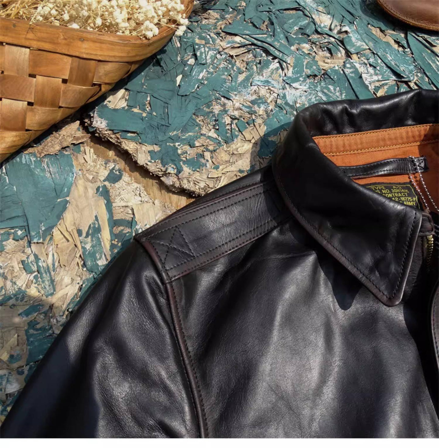YR!Sales.Classic A-2 Horsehide Coat.Vintage Style Us Air Force genuine leather jacket.A2 Bomber Leather Cloth