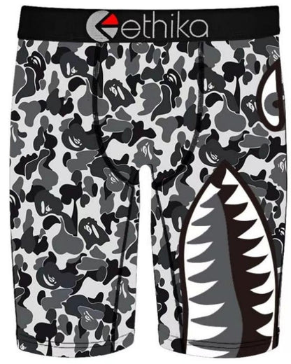ETHIKA Men's Underwear Sexy Print Boxer Cueca Man Lingerie Men Panties Boxershorts Boxerbriefs Boxers Briefs Shorts Plus Size