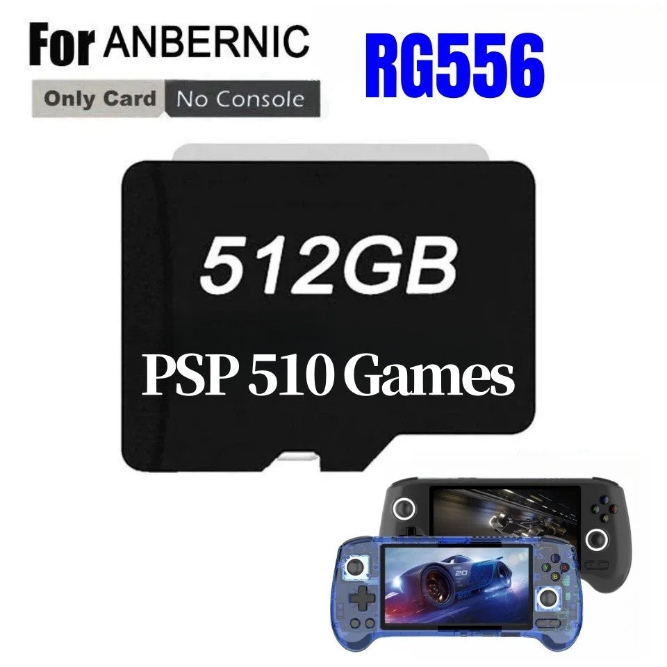 PARA ANBERNIC RG556 Console Portátil Cartão de Memória Cartão SD Cartão TF 61000 Jogos 128G 512G 256G PSP PS2 Micro SD Jogos PSP