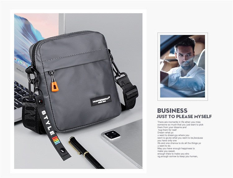 Simple Mini Men Crossbody Bag For Phone Side Bag Casual Waterproof PU Leather Shoulder Bag Business Small Messenger Sling Bags