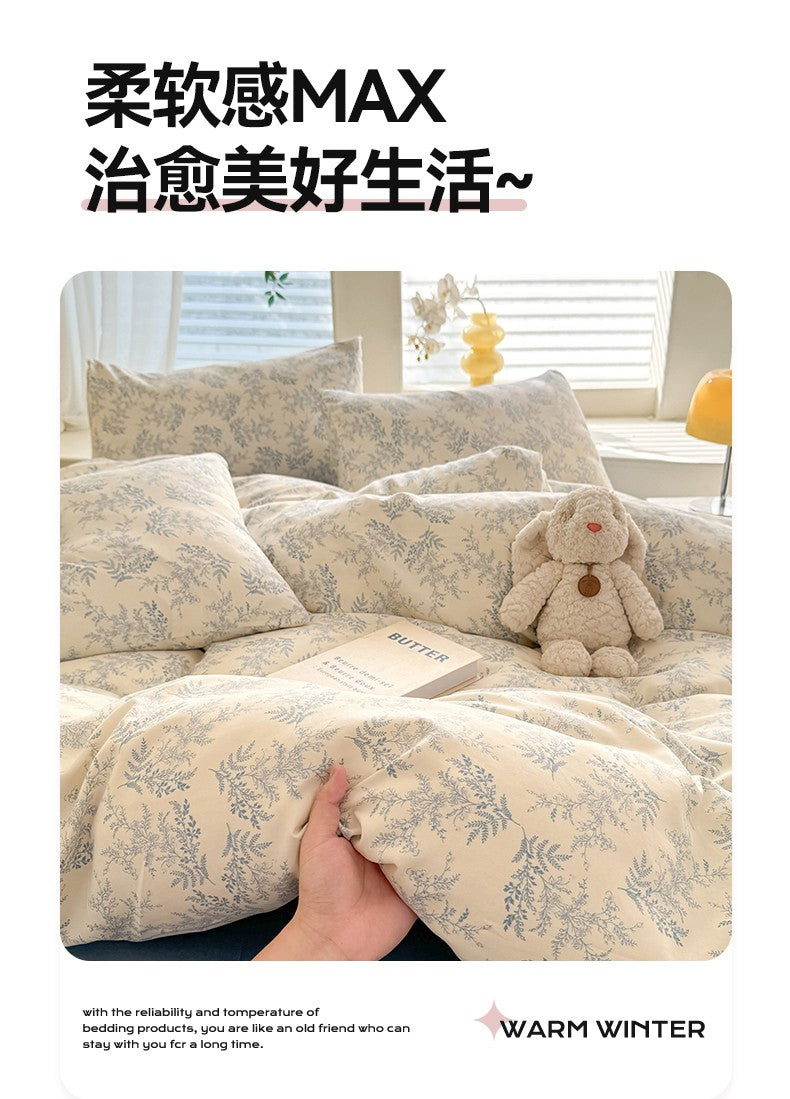 Bonenjoy Floral Style Duvet Cover Sets Single/Queen/King Soft Washed Cotton Bed Cover Sets dekbedovertrek 240x220 Bedding Sets