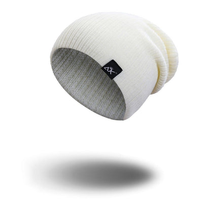 Novos Gorros de Outono Inverno para Mulheres Homens Chapéus de Malha Quentes Feminino Gorro Folgado Aquecedor Boné Feminino Macio Confortável