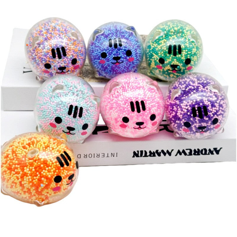 Colorful Bead Filled Bear Squishy Toy Squeeze Fidget Toy Sensory Stress Relief Toy Kids Adults Party Bag Fillers Birthday Gift