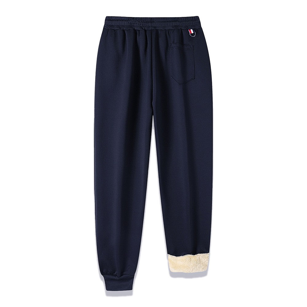 Winter Lambswool Warm Pants Men's Thicken Sweatpants Outdoor Thermal Casual Joggers Pants for Men Fleece Trousers Sportswear