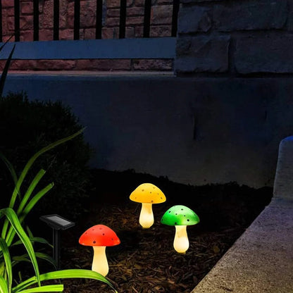 Solar Mushroom Light Garden Outdoor Decor 8 Modes Waterproof Mushroom Lamp Pathway Landscape Yard Easter Halloween Xmas Sunlight