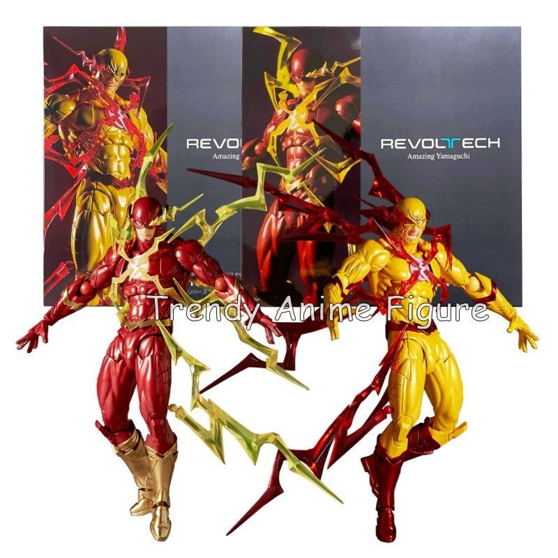 Revoltech Amazing Yamaguchi Flash Action Figure Articulado 17cm Flashpoint Modelo Kaiyodo Flash Bonecos Coleção Brinquedo Presentes de Fim de Ano