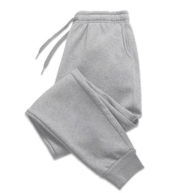 New men's high-quality solid-color sport pants - sport outfit - elastic waist - 2026 casual loose pants - black/grey - cotton jo