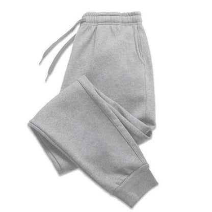 New men's high-quality solid-color sport pants - sport outfit - elastic waist - 2026 casual loose pants - black/grey - cotton jo