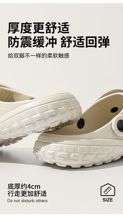 Slippers with holes, men's shoes, 2025 new model, medical nurse EVA anti slip and anti odor outer wear, women's beach sandals