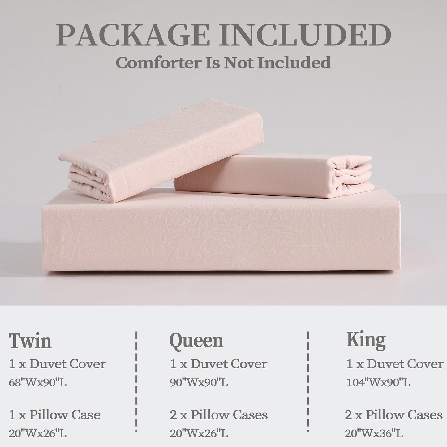 104"x90" Lotus Leaf Edge Bedding Duvet Cover Set Large Double Bed Bedroom Soft Washed Polyester 1 Duvet Cover + 2 Pillowcases