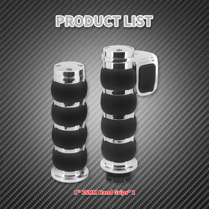 1" Motorcycle Hand Grips 25mm Handlebar Handle Bar For Harley Touring FLHR Softail Fat Boy Sportster XL 883 1200 Dyna For Honda
