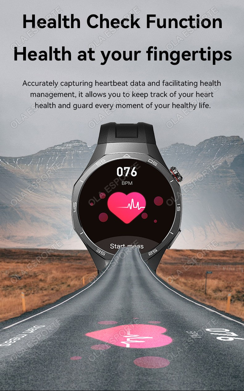 Novo Smartwatch GT5 Pro 5 Pro Masculino Tela HD AMOLED GPS Frequência Cardíaca Chamada Bluetooth IP68 À Prova D'água Smartwatch Masculino Presentes de F Fim de Ano