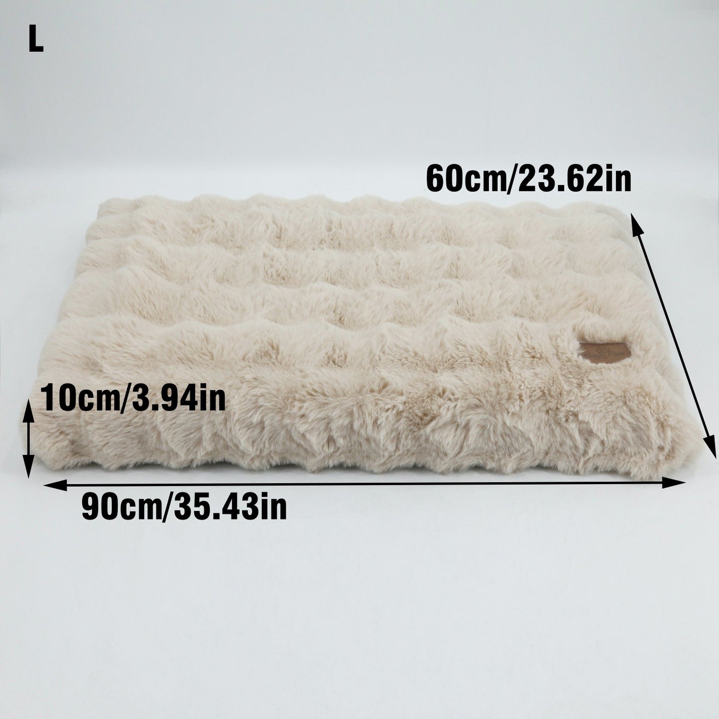 Cama M-4GG para Cães de Pelúcia Ultra Macia Cama Calmante para Gatos Base de Espuma Mais Espessa Cama para Caixas Múltiplas Opções de Tamanho para Cães