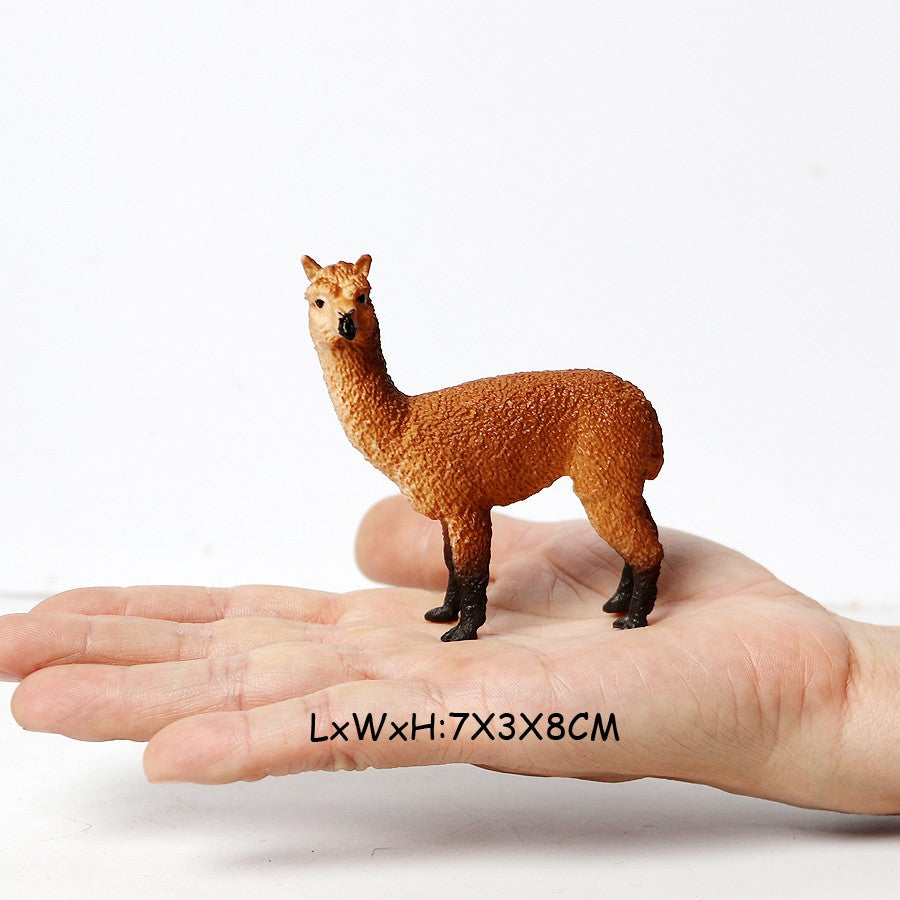 Realistic Farm World Alpaca Animal Model Figures Llama Toy Figurine Zoo Education Collection Home Decor Playset Kids Gifts