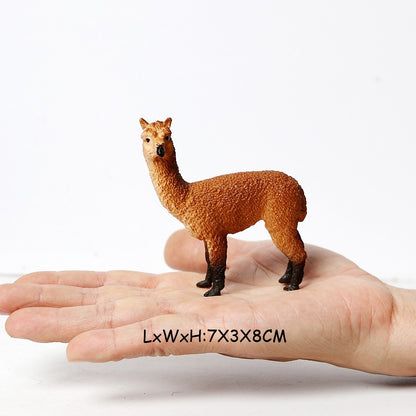 Realistic Farm World Alpaca Animal Model Figures Llama Toy Figurine Zoo Education Collection Home Decor Playset Kids Gifts