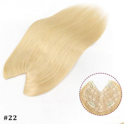 Extensões De Cabelo Humano Com Presilha Em V Para Mulheres Com Topo Invisível Castanho Loiro Destaque Para Mulheres Cabelo Liso Brasileiro Remy 16 Polegadas
