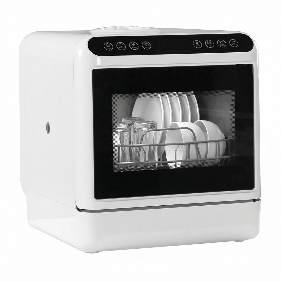 Mini Dishwasher with 6L Built-in Water Tank Automatic Dishwasher No Hookup Needed High-Temp& Air-Dry Function for Apartments