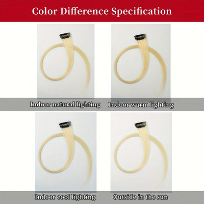 5pcs/Set Long Straight Synthetic Clip-In Hair Extensions for Women Halloween Christmas Party Cosplay