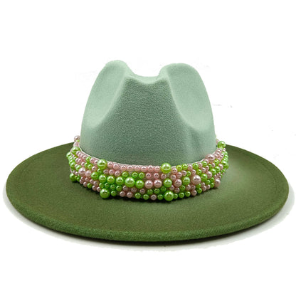 Men's fedora hat Men's and women's universal solid color fedora hat Women's 21 color wide brim jazz hat Autumn and winter Britis