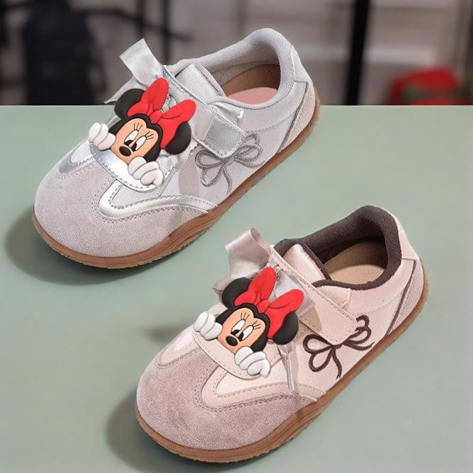 New Style Girls Casual Shoes Cute Minnie Anti-slip Kids Breathable Sport Footwear Children's Sneakers Soft Bottom Toddler Shoes