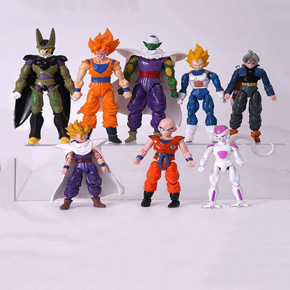 12-18CM Anime Dragon Ball Z Super Saiyan Son Goku Broly Vegeta Anime Action Figure Model Gifts Collectible Figurines for Kids