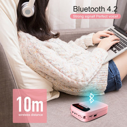 SHIDU 15W Rechargeable Portable Bluetooth Voice Amplifier for Teacher Wired Microphone FM Radio AUX Audio Recording Speaker S278