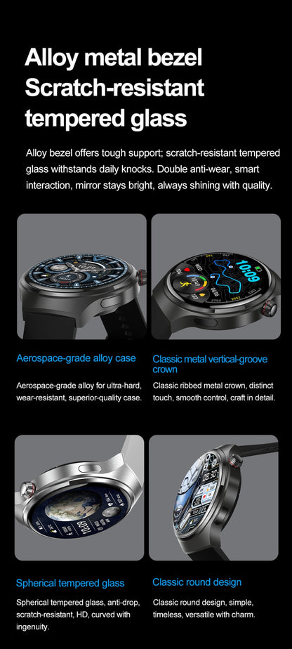 Smartwatch Esportivo Watch 4 Pro Masculino Tela AMOLED HD 360*360 Frequência Cardíaca Chamada Bluetooth IP68 À Prova D'água Música Novo SmartWatch 2025
