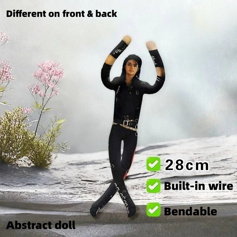 HOT Anime Michael Jackson Cosplay Prop Doll Plush Stuffed Figure Dolls Room Decoration Abstract Joint Mobility Props Gift