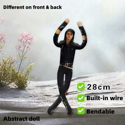 HOT Anime Michael Jackson Cosplay Prop Doll Plush Stuffed Figure Dolls Room Decoration Abstract Joint Mobility Props Gift