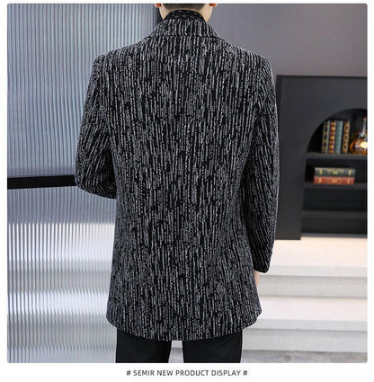 Men's Mid-Length Wool Overcoat - Heavy Blend Winter Trench Coat for Modern Style Wool Overcoat