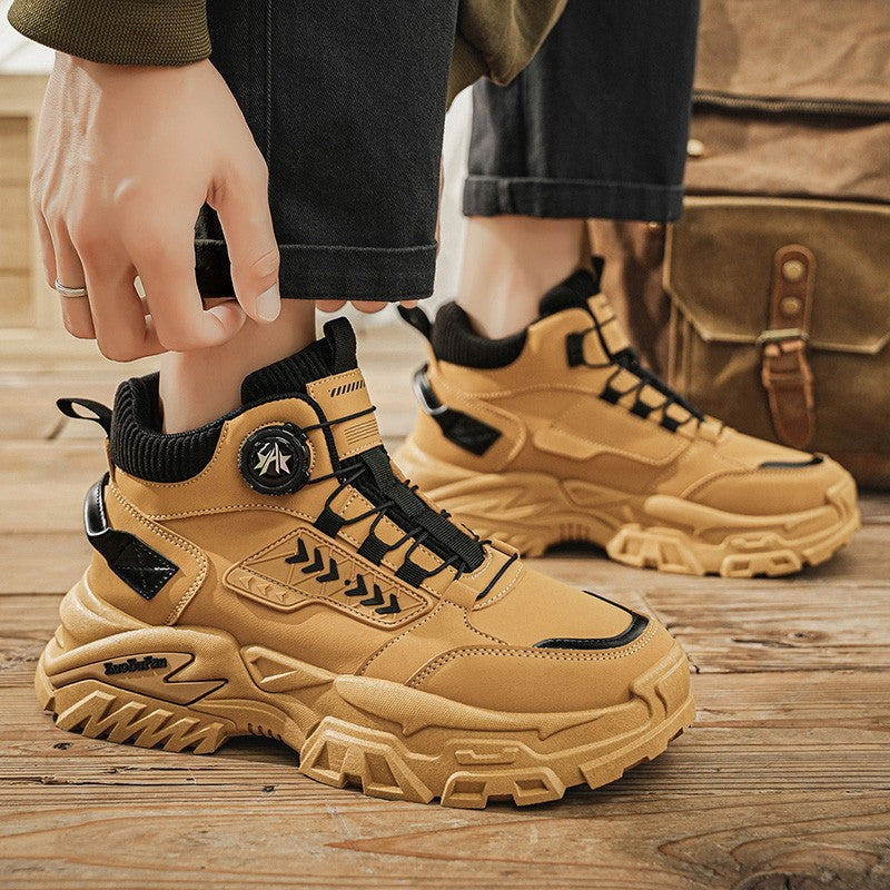 New Men's Casual Outdoor Construction Site Work Durable Safety Shoes, Black for Outdoor Mountain Climbing and Hiking Sports