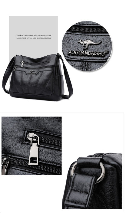 Soft Leather Women Bag Branded Designer Ladies Handbag Purses 2023 Luxury Female Shoulder Bag Large Capacity Crossbody Bags Sac