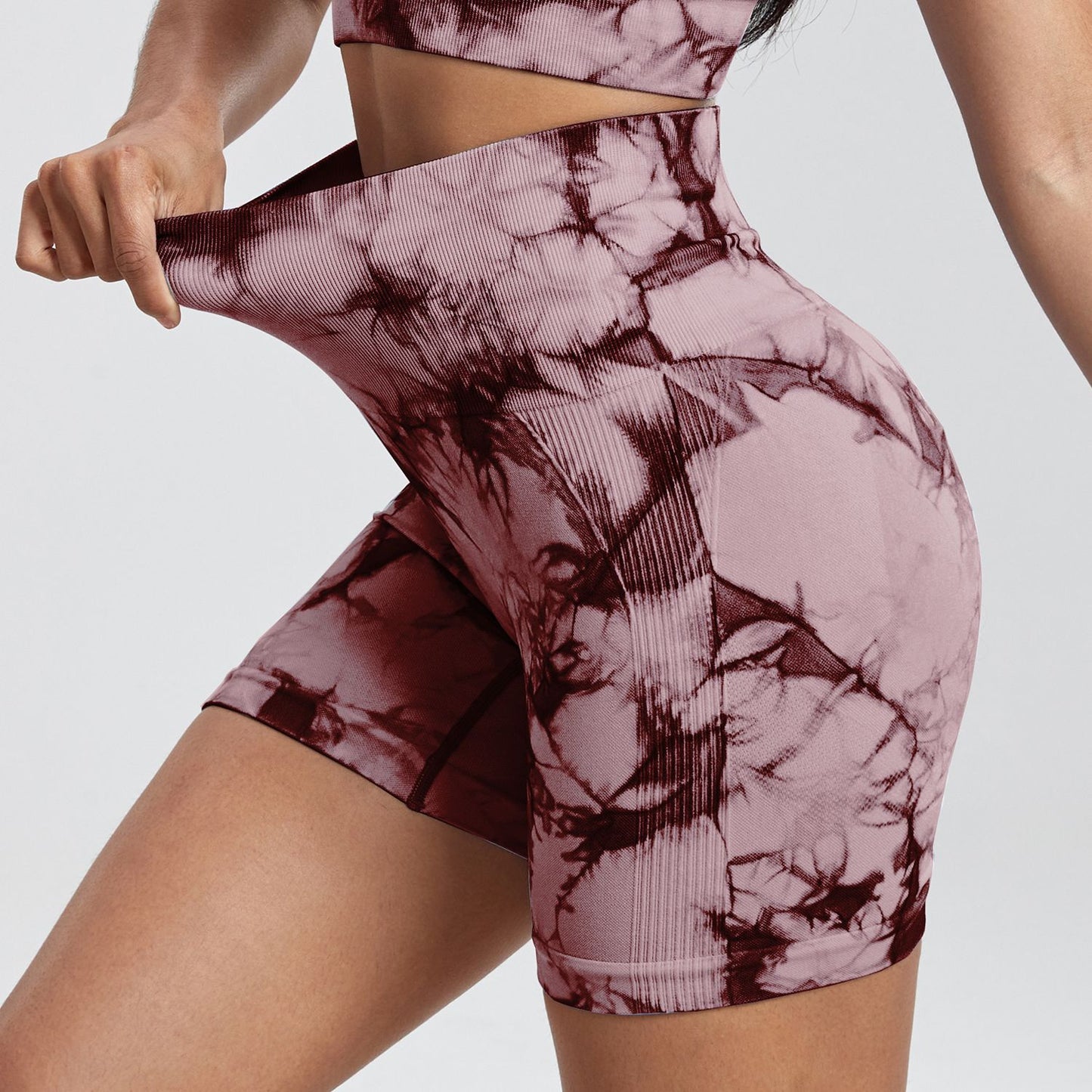 TieDye Sexy Gym Summer Shorts Woman Casual High Waist Outdoors Sport Seamless Shorts Push Up Fitness